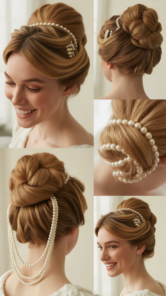 Knot Bun with Pearls