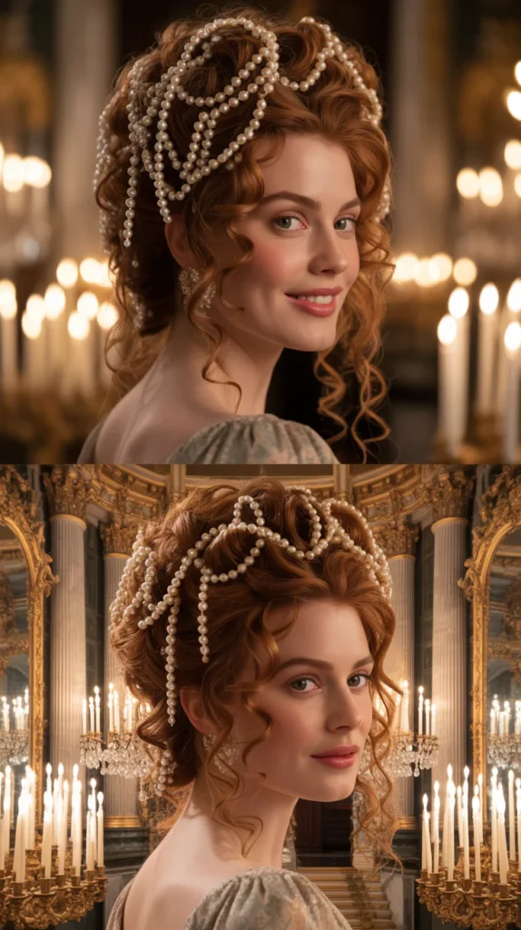 Curls Adorned with String Pearls