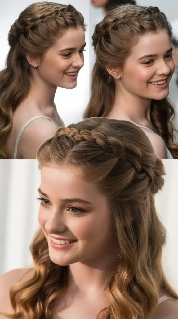 Half-Up with Halo Braid