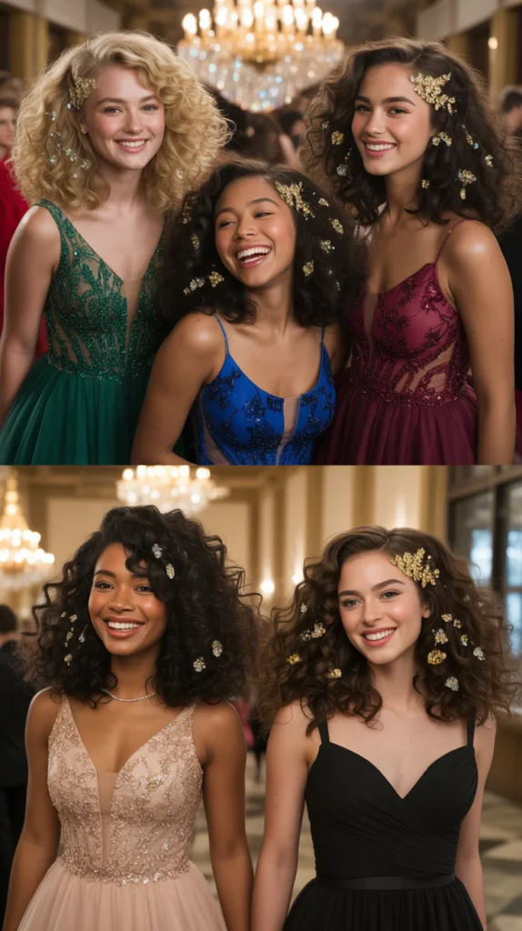 Voluminous Blowout with Hair Jewels