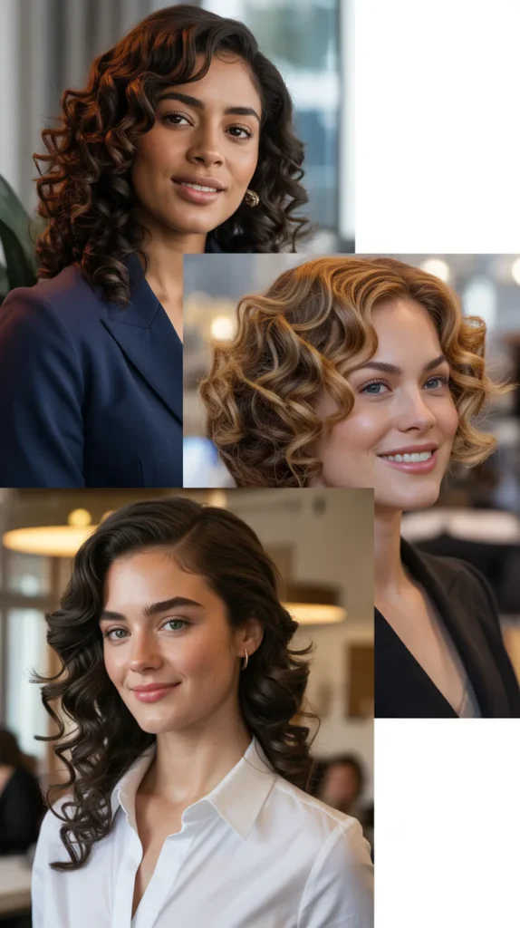 Elegant Side-Swept Curls