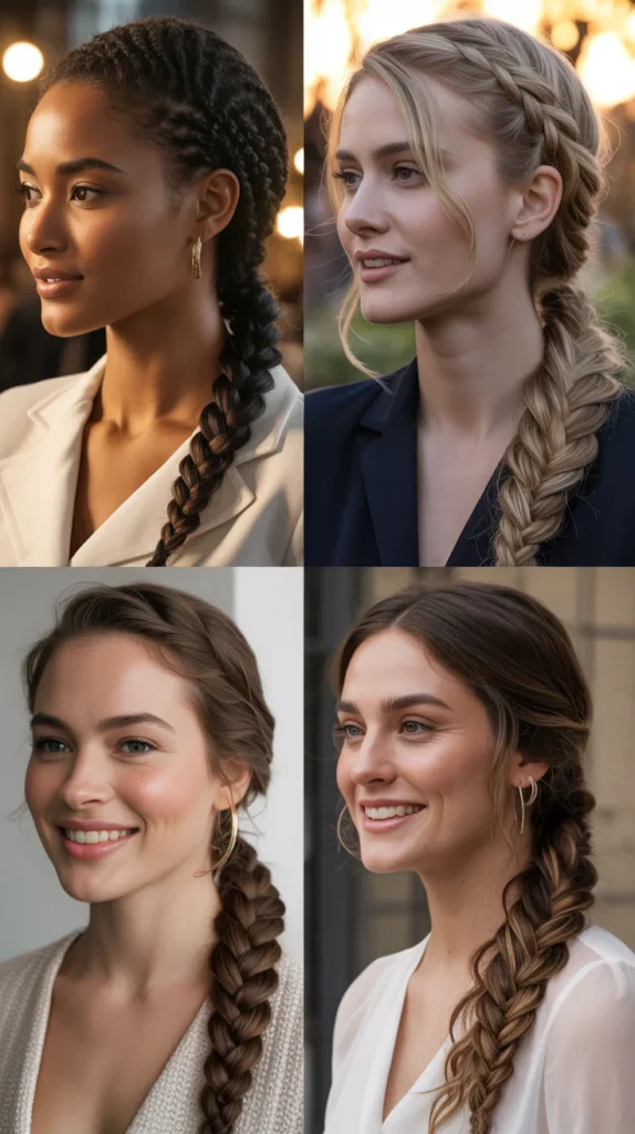 Half-Up Fishtail Braid