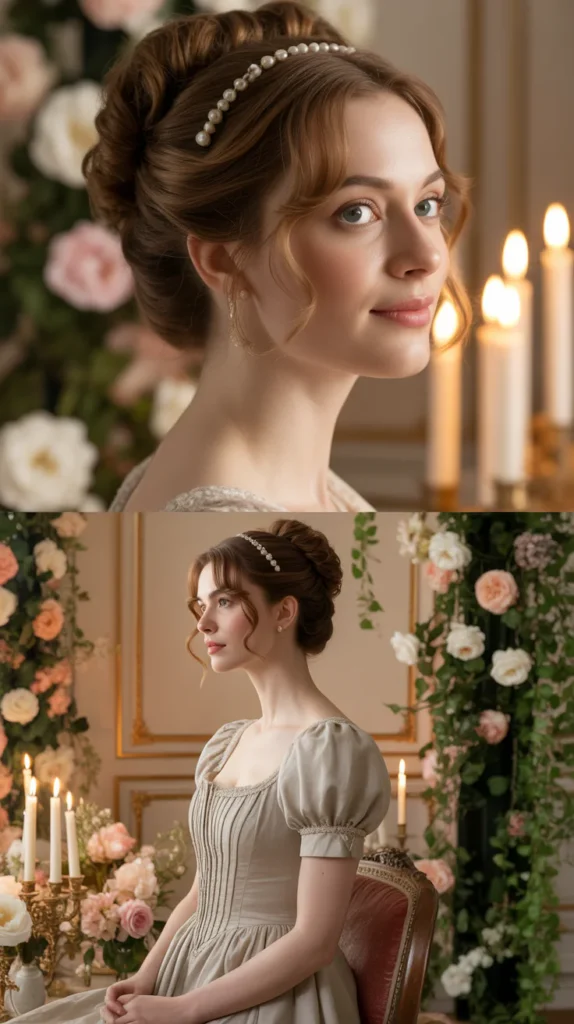 Romantic Updo with Twisted Sections