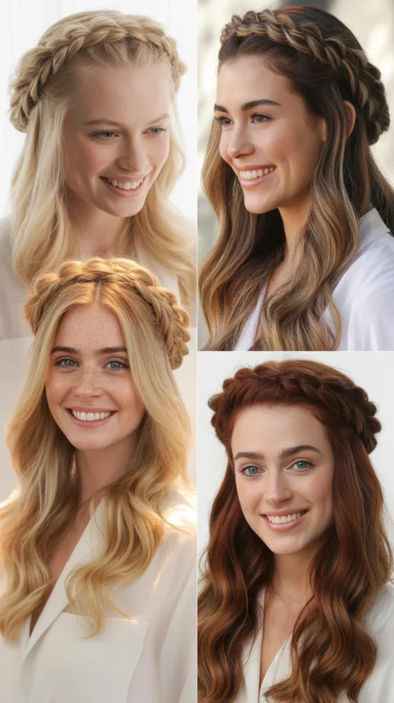 Half-Up with Halo Effect (No-Heat)