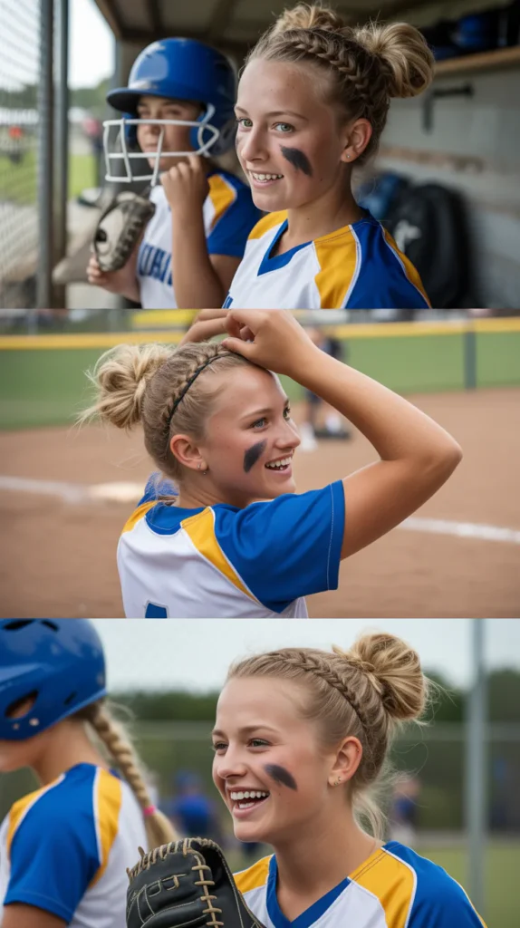 Zigzag Part with Double Buns