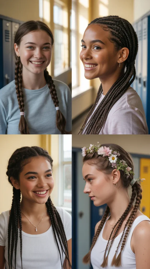 Low Braided Ponytail