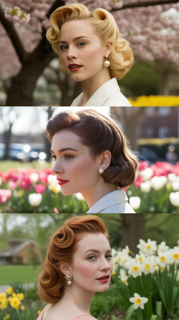 Vintage Victory Rolls Updo
