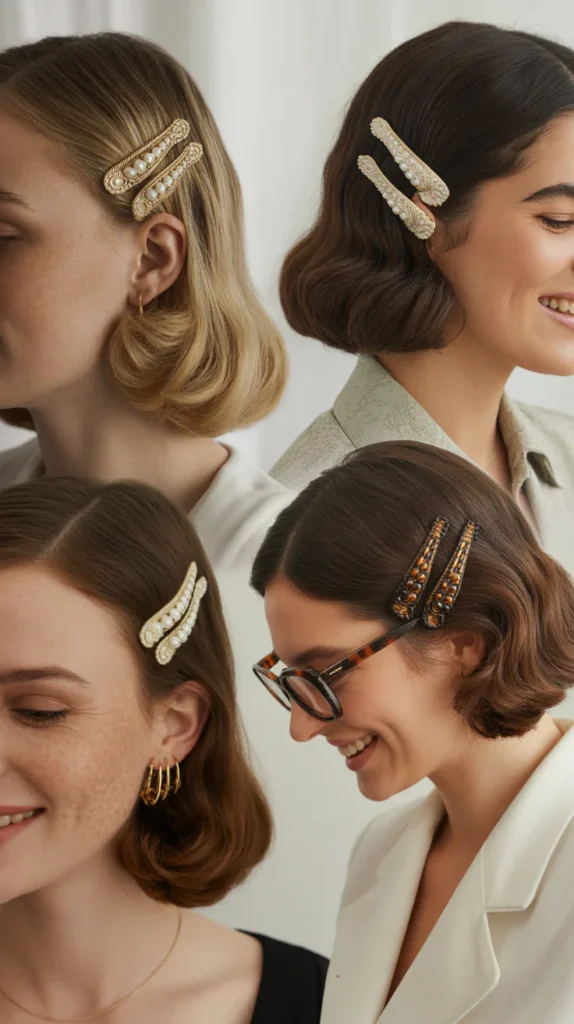 Half-Up with Curtain Part and Clips