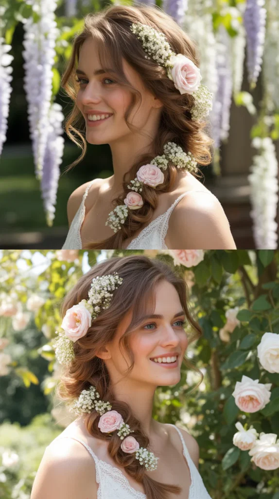 Low Side Braid with Blooms
