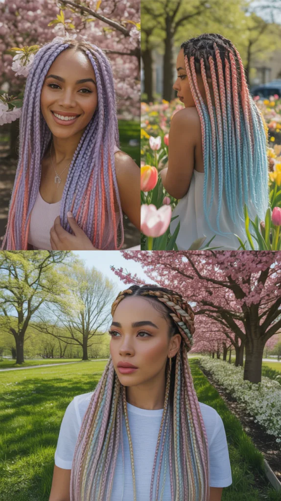Spring Colored Braids