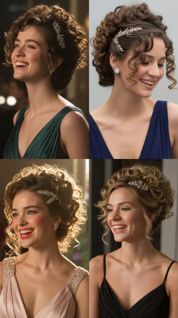 Voluminous Curly Updo