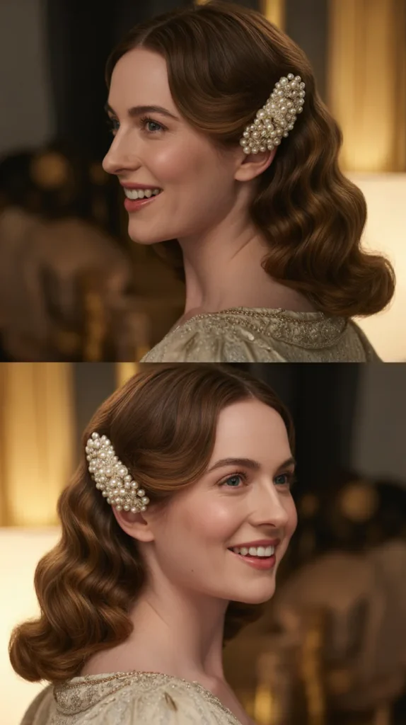 Side-Parted Old Hollywood Waves