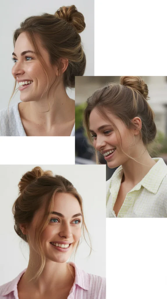 Loose Half-Up Bun
