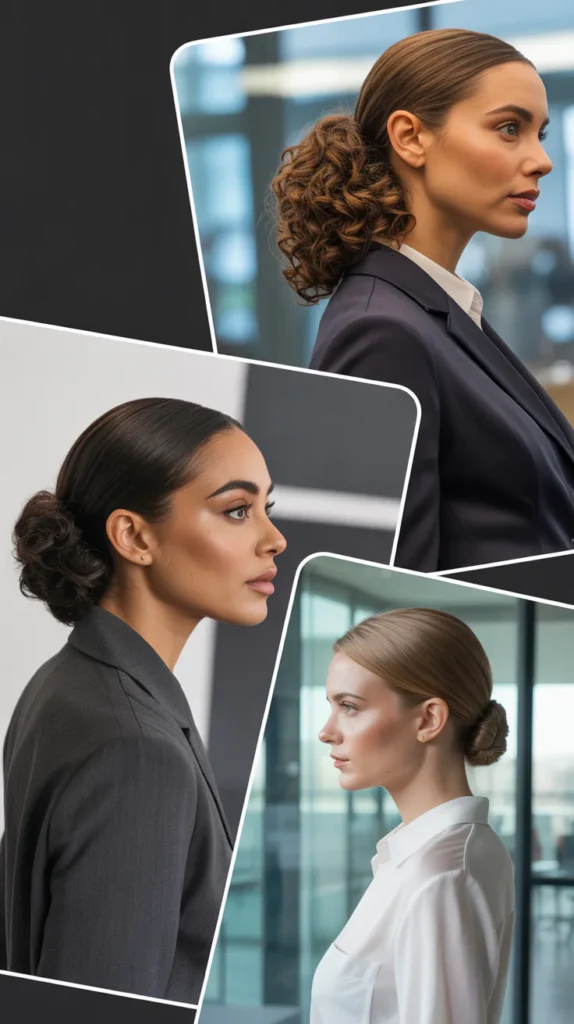 Sleek Pulled-Back Curly Style With Gel