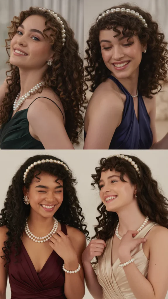  Curls with a Pearl Headband