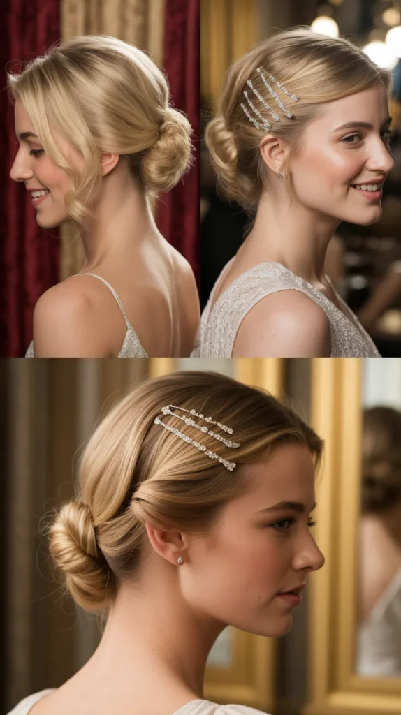 Blonde French Twist Updo