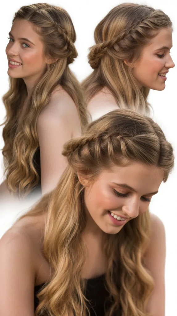 Boho Twisted Half-Up Look