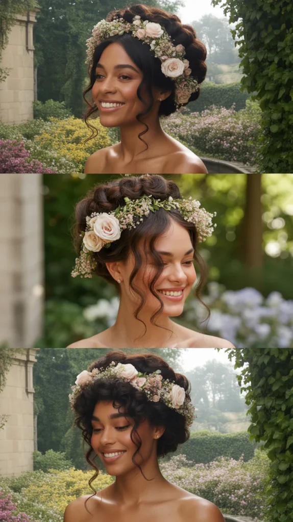 Twisted Crown with Floral Accents