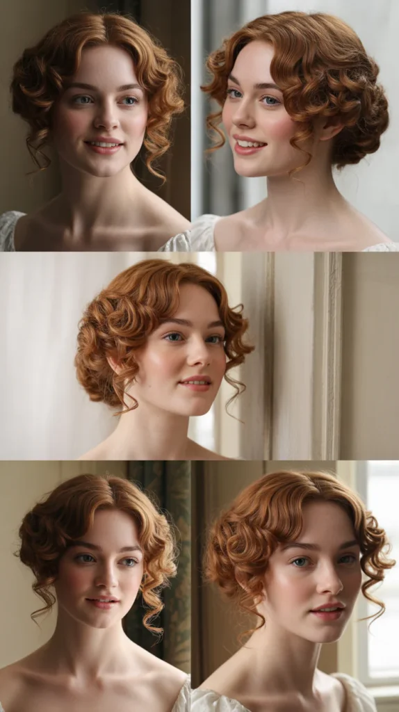  Soft Copper Ringlets with a Center Part