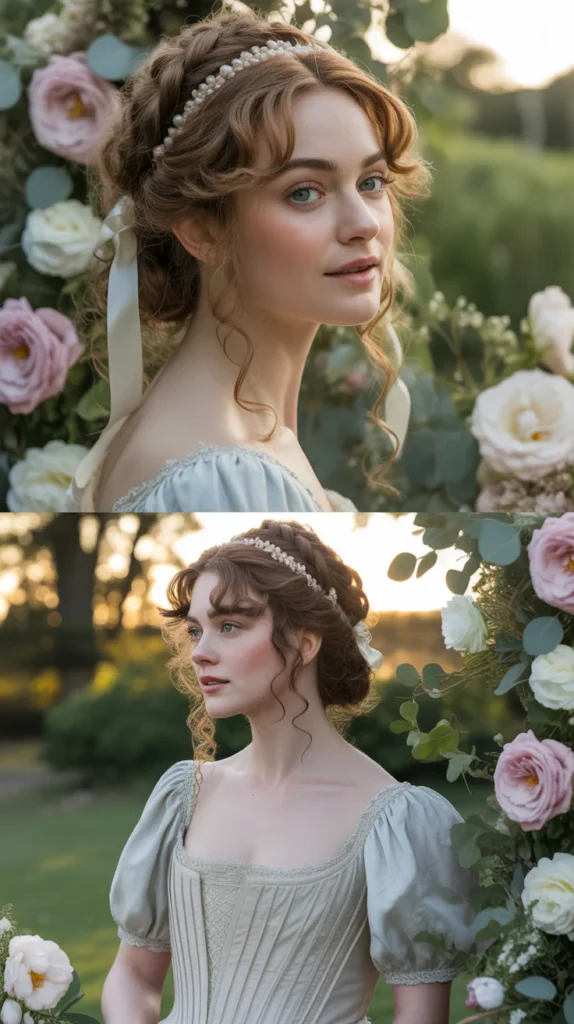 Braided Crown with Loose Curls