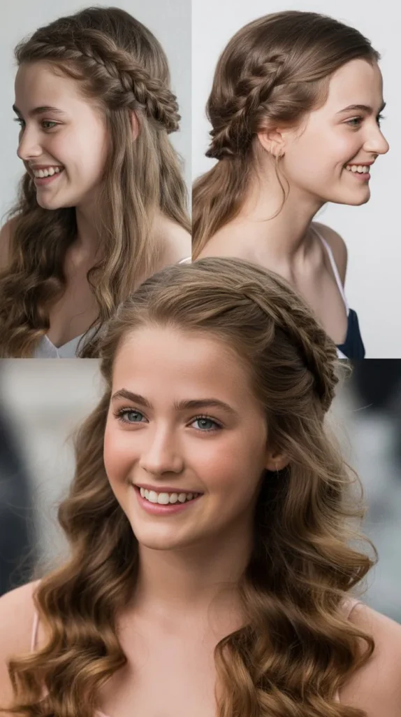 Fishtail Braid Half-Up Style