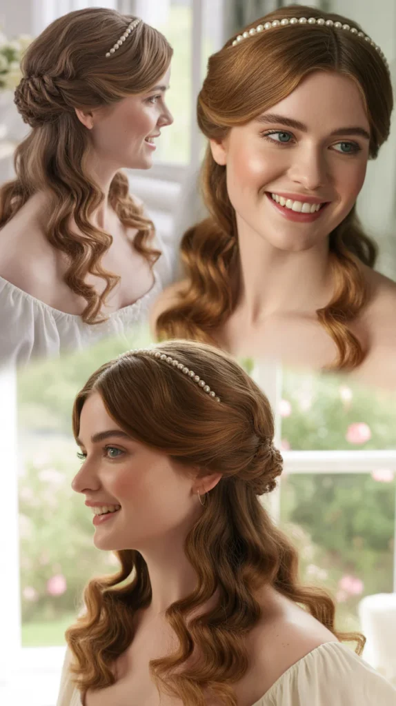 Twisted Half-Up with Pearl Pins