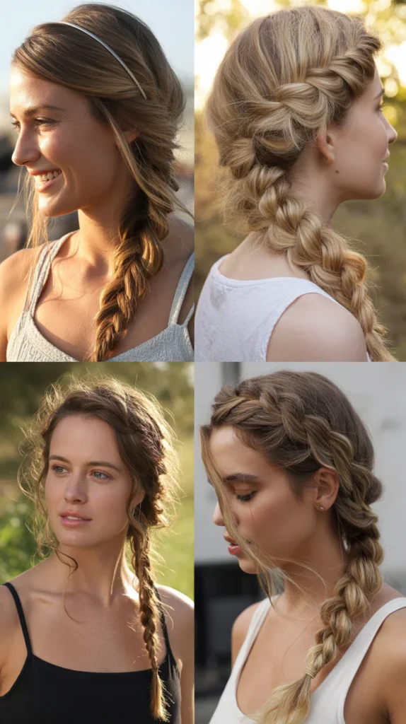 Messy Fishtail with Headband