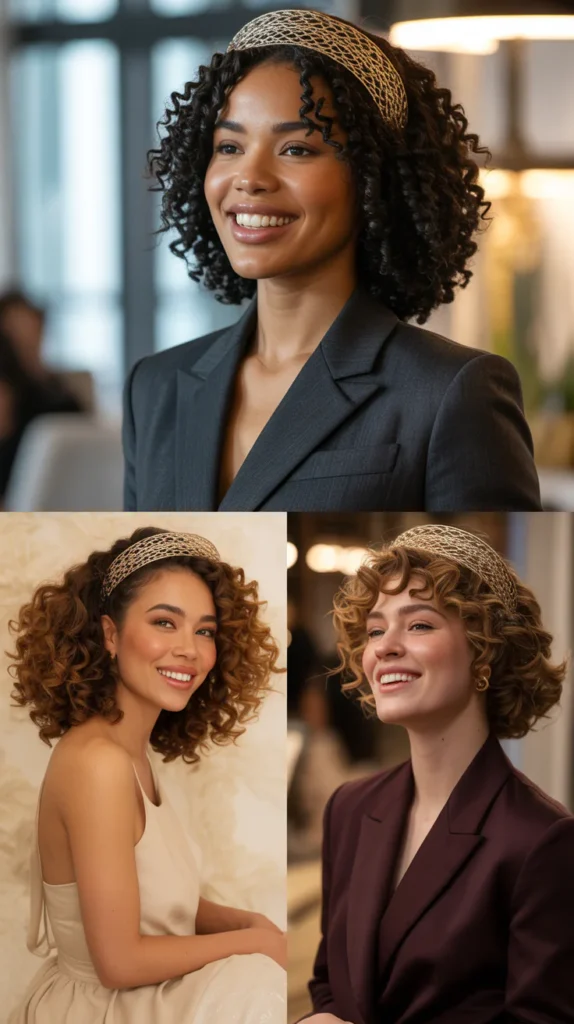 Halo Braid on Curly Hair