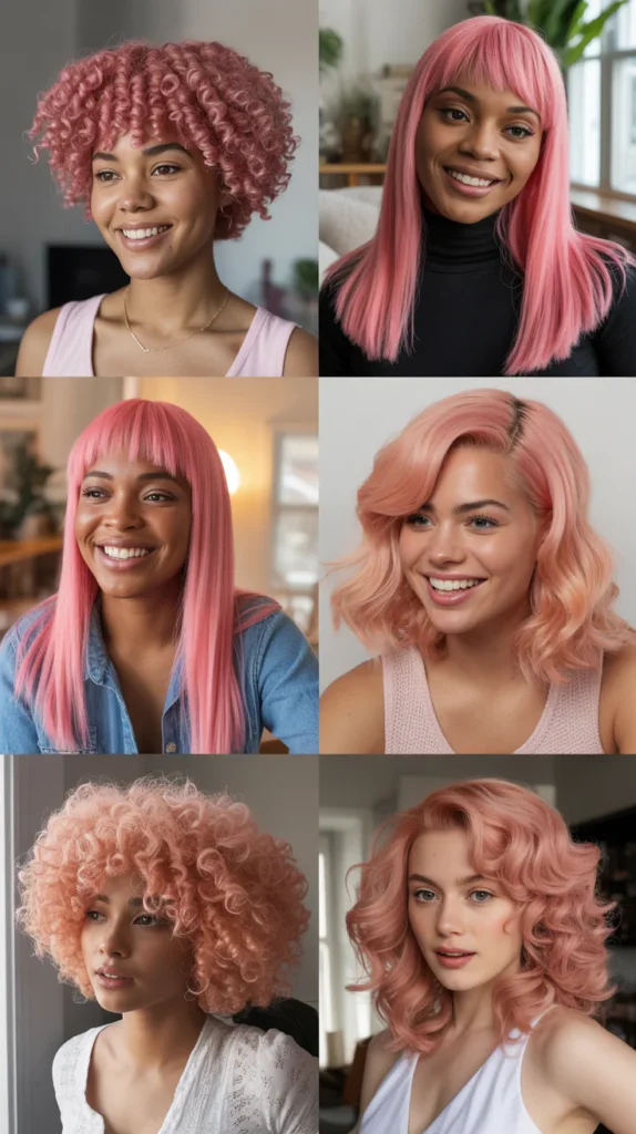 Pink Glueless Wig