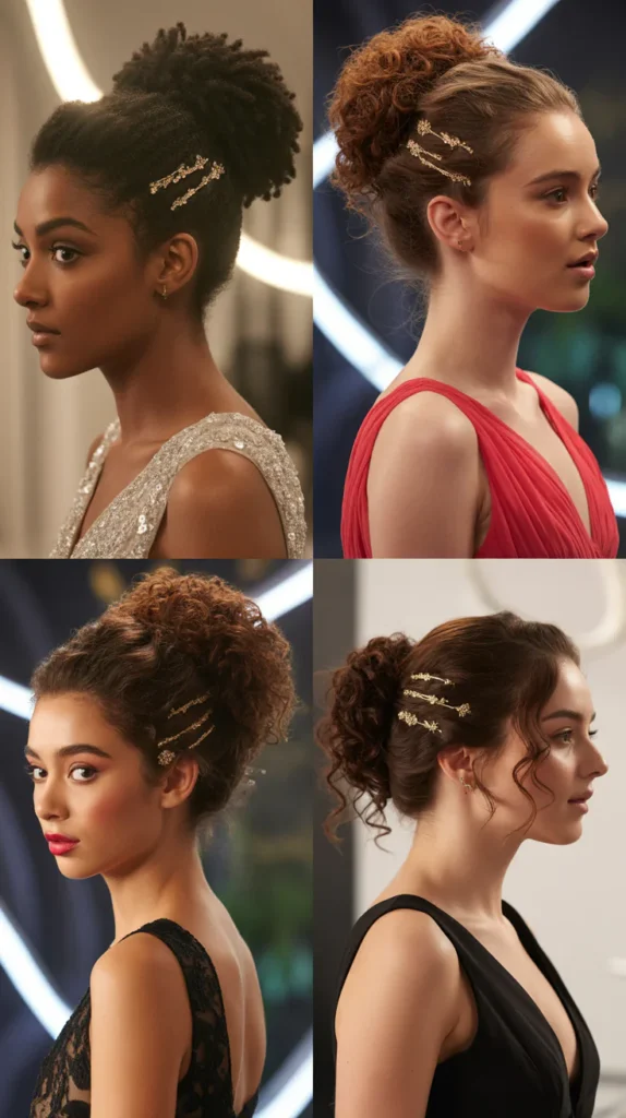 Two Strand Twisted Curly Updo