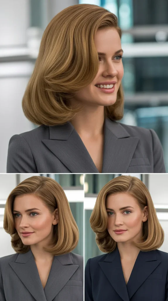  Side Part Blowout Look