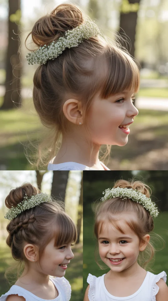 Messy Bun with Baby's Breath