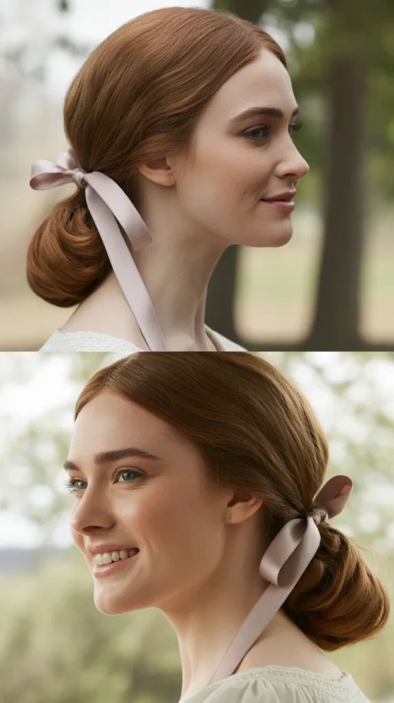 Simple Low Ponytail with Curled Ends