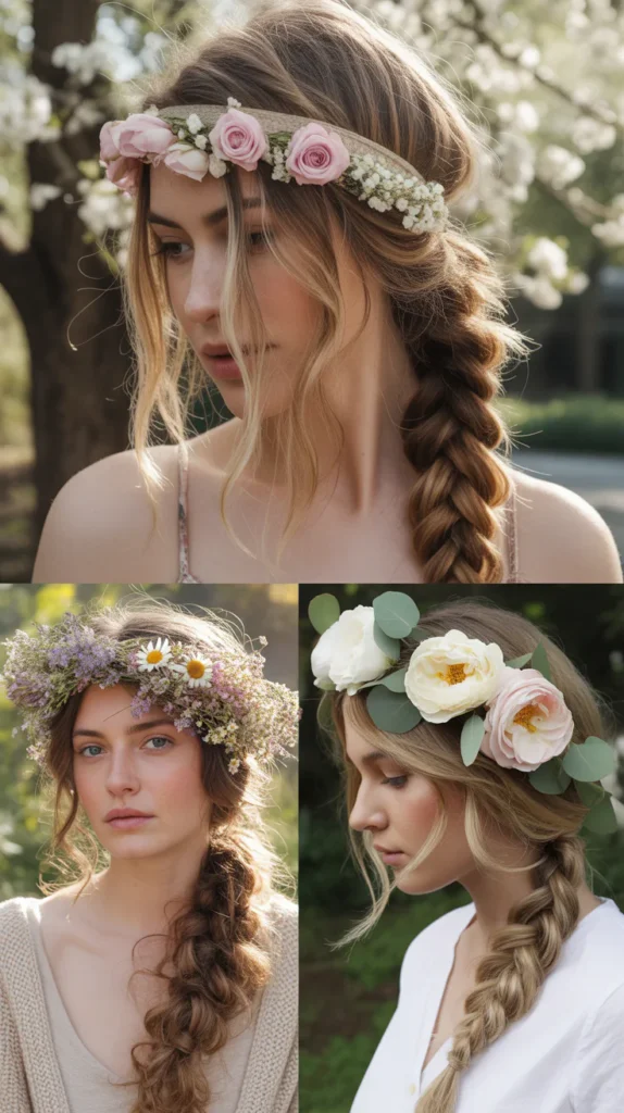 Low Side Braid with Wide Headband