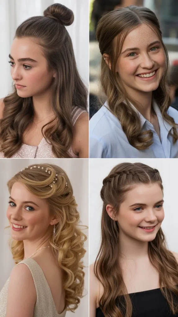 Half-Up with Sleek Top Knot