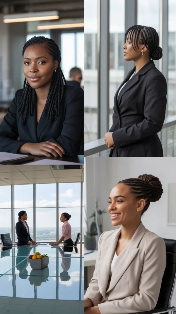 Protective Low Bun With Twisted Pieces