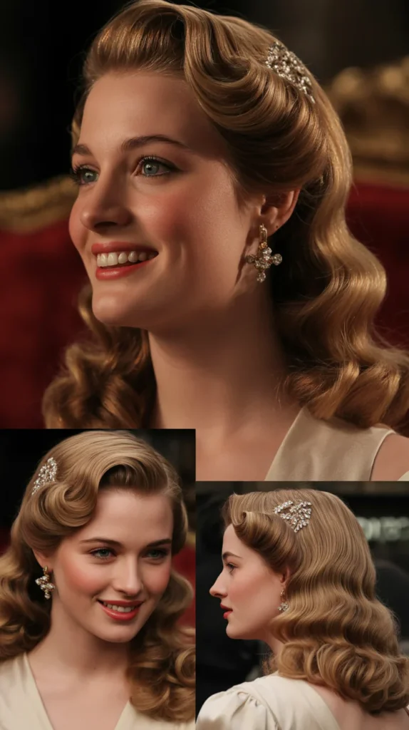 Vintage Finger Waves into Updo