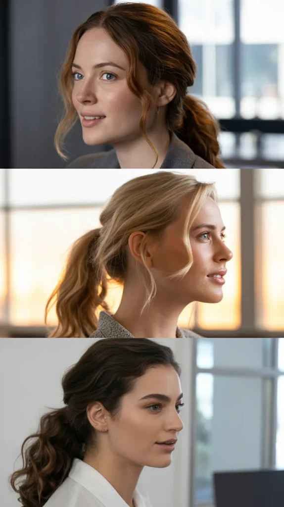 Messy Half-Up Ponytail