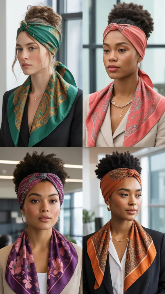 The Topknot With a Scarf