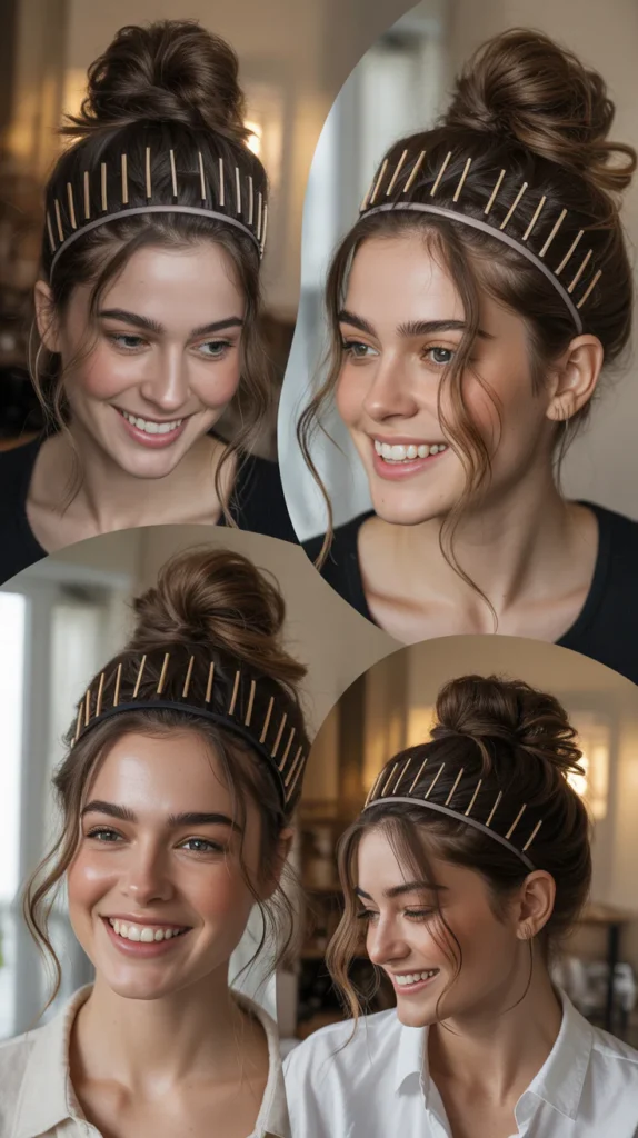 Messy French Twist with Headband