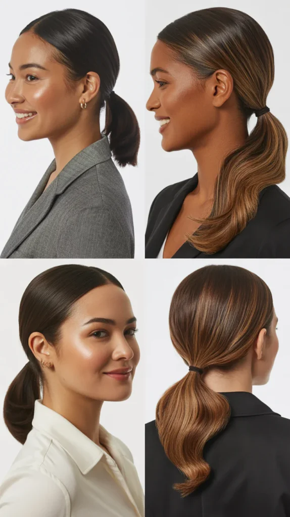 The Slicked-Back Low Ponytail