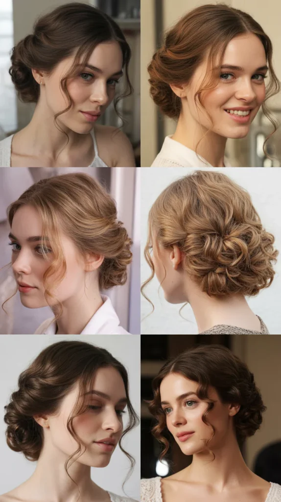 Pinned Back Romantic Curls