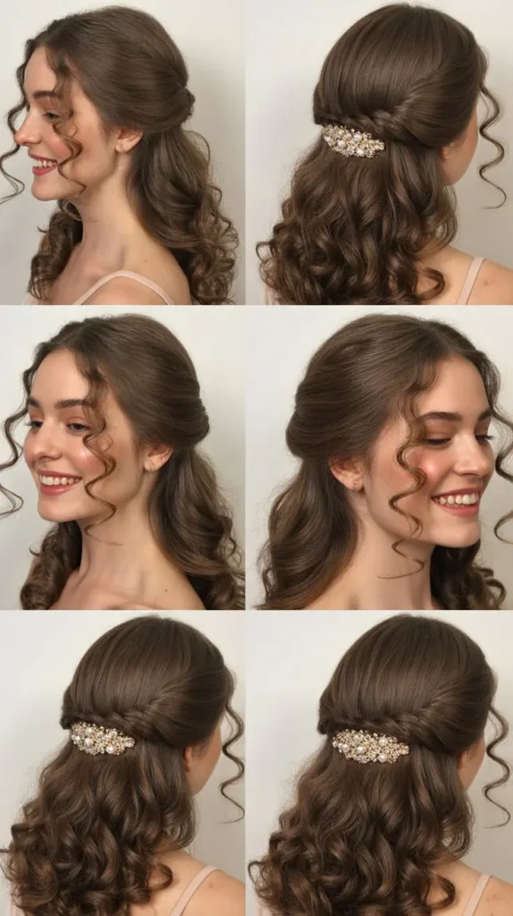 Half-Up Half-Down Curls