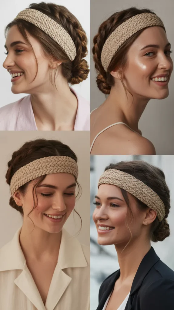 Braided Low Bun with Woven Headband