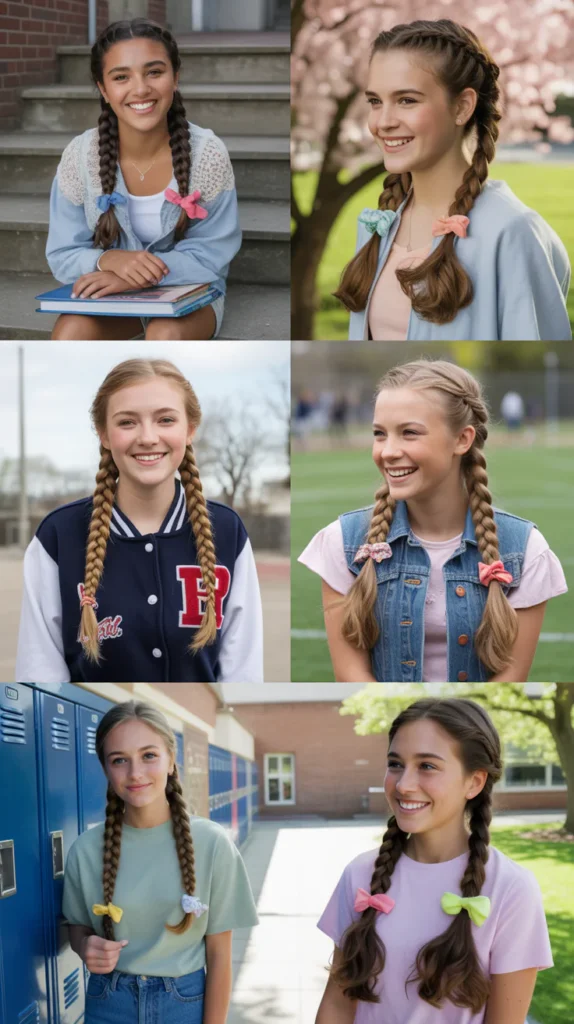 Dutch Braid Pigtails