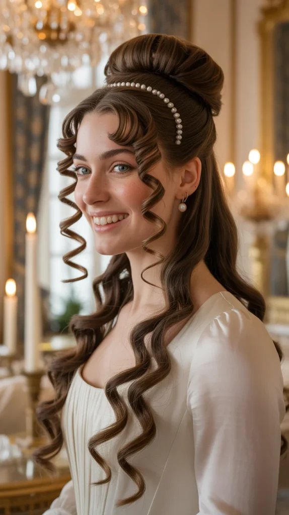 High Regency Bun with Ringlets