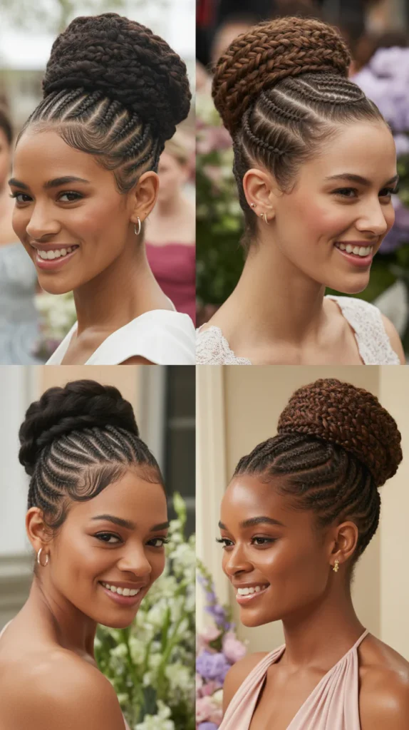 Cornrow Spring Updo
