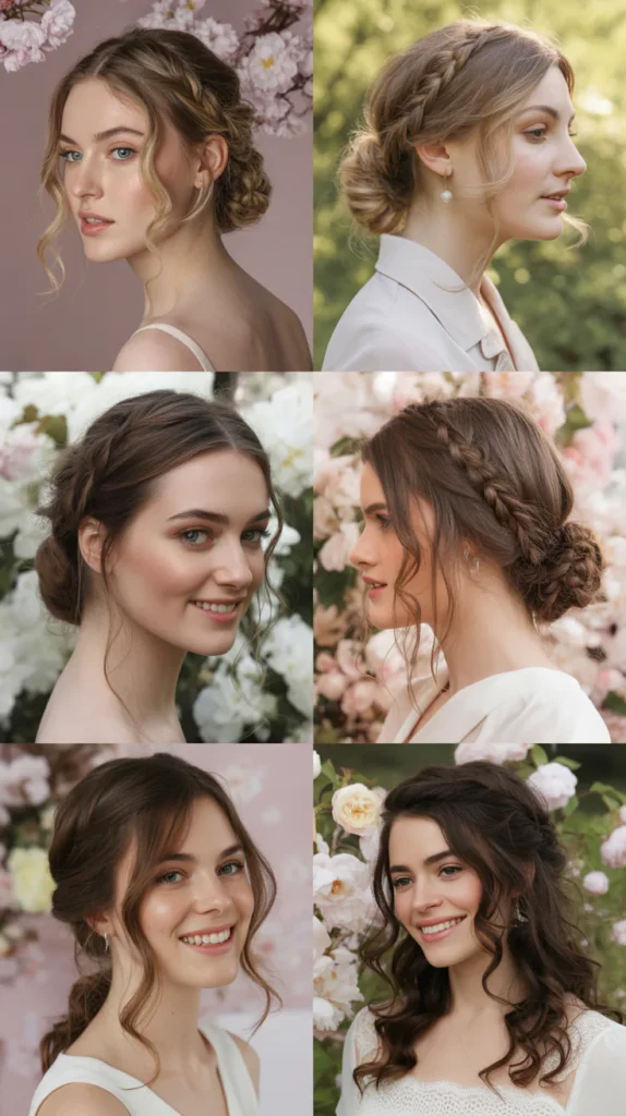 Spring Braided Updo With Loose Curls