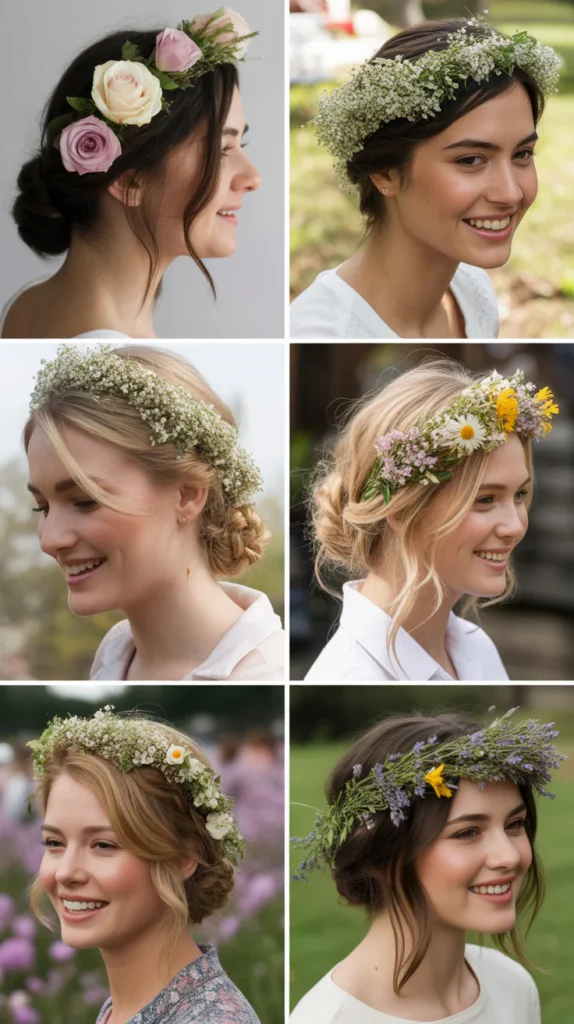 Floral Crown with Updo