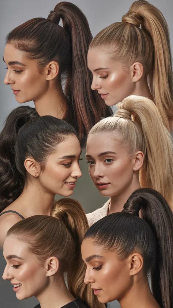 High Sleek Ponytail with Volume Base